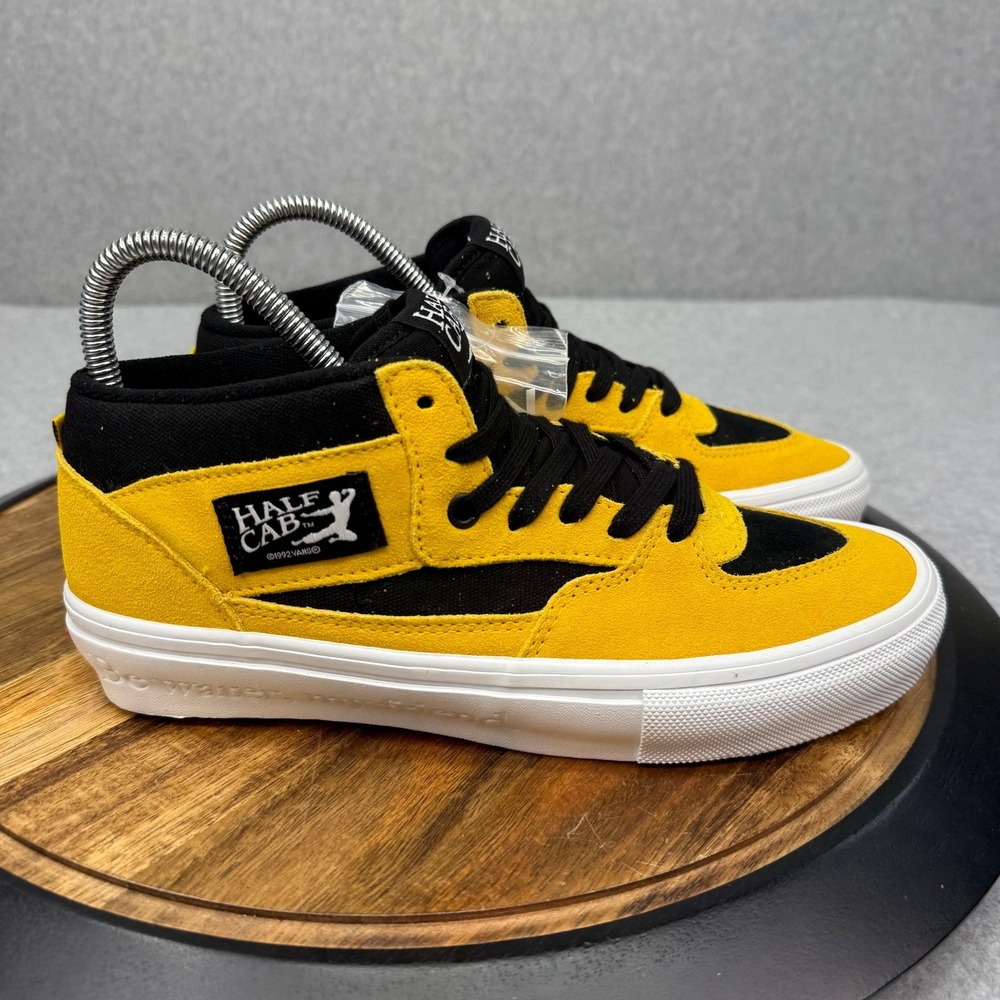 Vans Half Cab Bruce Lee Shoes Men's 7.5 Yellow Black Skate Sneakers